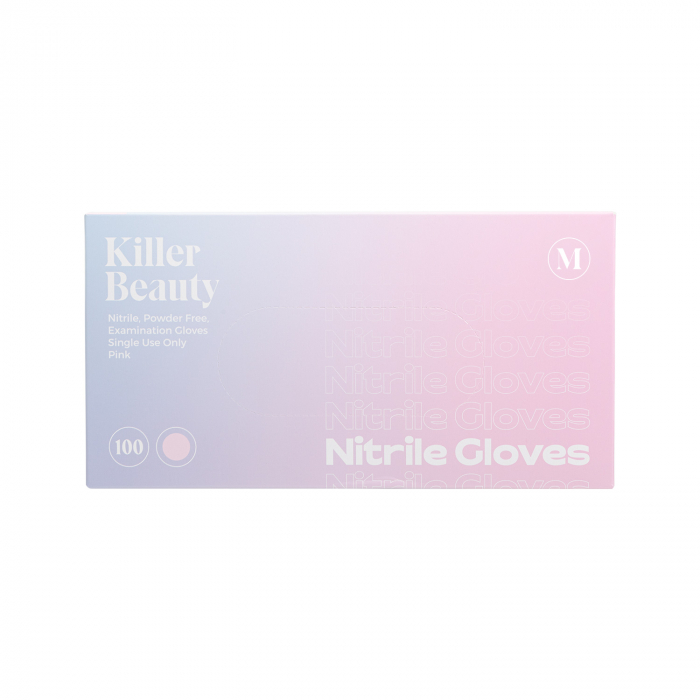 Boîte de 100 gants Killer Beauty Nitrile rose